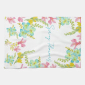 Frühlingsblumen Wasserfarbe Geschirrtuch (Horizontal)
