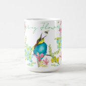 Frühlingsblumen Wasserfarbe Kaffeetasse (Mittel)