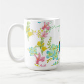 Frühlingsblumen Wasserfarbe Kaffeetasse (Links)