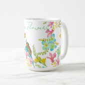 Frühlingsblumen Wasserfarbe Kaffeetasse (VorderseiteRechts)