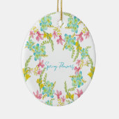 Frühlingsblumen Wasserfarbe Keramik Ornament (Rechts)