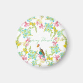 Frühlingsblumen Wasserfarbe Magnet (Vorne)