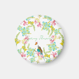 Frühlingsblumen Wasserfarbe Magnet