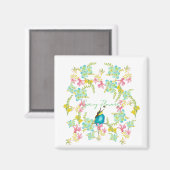 Frühlingsblumen Wasserfarbe Magnet (Vorderseite/Rückseite)