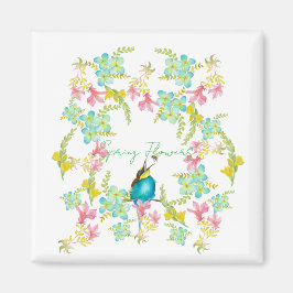 Frühlingsblumen Wasserfarbe Magnet