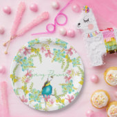 Frühlingsblumen Wasserfarbe Pappteller (Party)