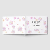 Frühlingsblumen Wasserfarbe Personalisiert Hochzei Gästebuch (Voll)