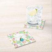 Frühlingsblumen Wasserfarbe Rechteckiger Pappuntersetzer (Vor Ort)