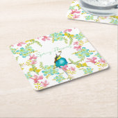 Frühlingsblumen Wasserfarbe Rechteckiger Pappuntersetzer (angewinkelt)