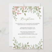 Frühlingsblumen Wasserfarbe Rosa Hochzeit Einladung (Rückseite)
