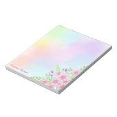Frühlingsblumen Wasserfarbene Pastell Gradient Notizblock (Rotiert)
