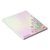 Frühlingsblumen Wasserfarbene Pastell Gradient Notizblock (angewinkelt)