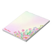 Frühlingsblumen Wasserfarbene Pastell Gradient Notizblock (Rotiert)