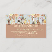 Frühlingsblumen Wasserfarbenhunde Visitenkarte (Rückseite)