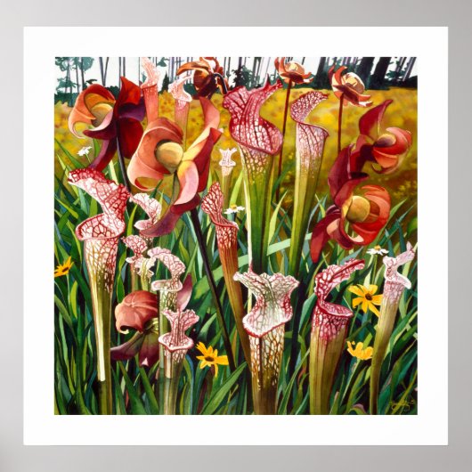 "Frühlingsblumen" Wasserfarbenkunst Poster (Vorne)