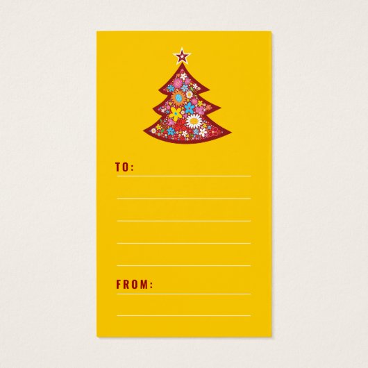 Frühlingsblumen Weihnachtsbaum Party DIY Geschenkm (Rückseite)