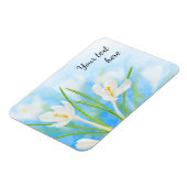 Frühlingsblumen (weißer Krokus) Magnet (Linke Seite)