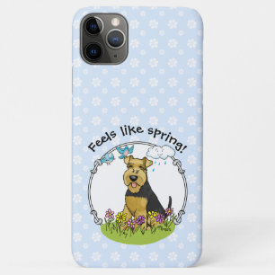 Frühlingsblumen Welsh Terrier Hund mit Blume Niedl Case-Mate iPhone Hülle