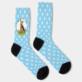 Frühlingsblumen Welsh Terrier Hund mit Blume Niedl Socken (Rechts)