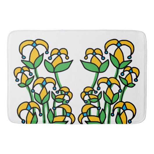 Frühlingsblumen Whimsical 41 Badematte (Vorderseite)