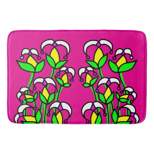 Frühlingsblumen Whimsical 41 Badematte (Vorderseite)