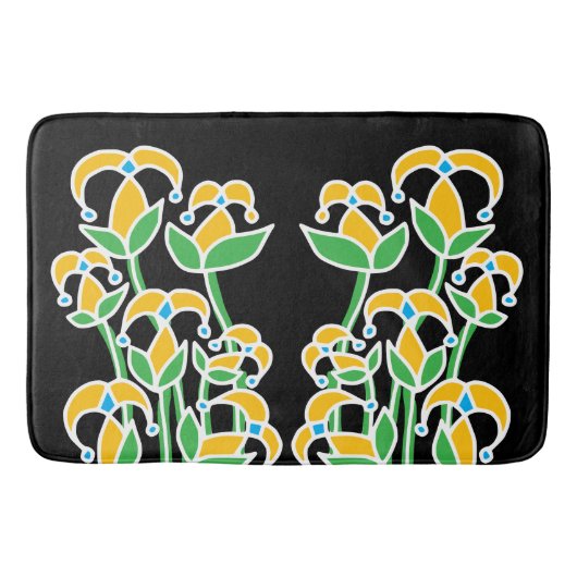 Frühlingsblumen Whimsical 41 Badematte (Vorderseite)