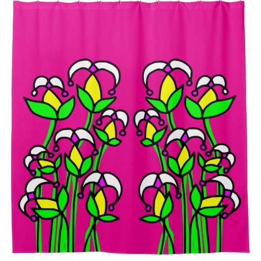 Frühlingsblumen Whimsical 41 Duschvorhang (Vorderseite)
