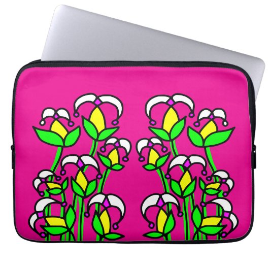Frühlingsblumen Whimsical 41 Laptopschutzhülle (Vorderseite)