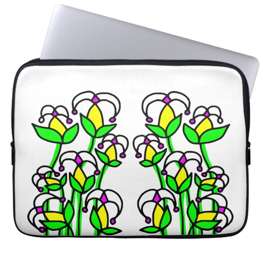 Frühlingsblumen Whimsical 41 Laptopschutzhülle (Vorderseite)