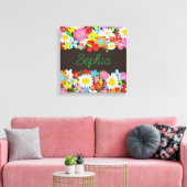 Frühlingsblumen Whimsikgarten Art Canvas Leinwanddruck (Insitu (Wohnzimmer))