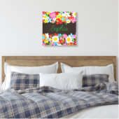 Frühlingsblumen Whimsikgarten Art Canvas Leinwanddruck (Insitu (Schlafzimmer))