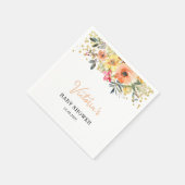 Frühlingsblumen Willkommen Baby Shower Serviette (Ecke)