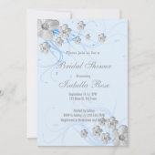 Frühlingsblumen Wirbel Brautduscheinladungen Einladung (Vorderseite)