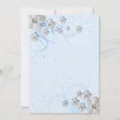 Frühlingsblumen Wirbel Brautduscheinladungen Einladung (Rückseite)