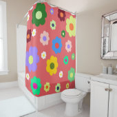 Frühlingsblumen Y2K Retro Muster Duschvorhang (Beispiel)