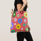 Frühlingsblumen Y2K Retro Muster Tasche (Von Nahem)