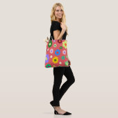 Frühlingsblumen Y2K Retro Muster Tasche (Am Model)