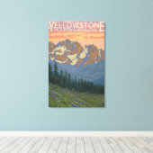 Frühlingsblumen - Yellowstone Nationalpark Leinwanddruck (Insitu (Holzboden))