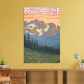 Frühlingsblumen - Yellowstone Nationalpark Leinwanddruck (Insitu (Wohnzimmer))