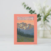 Frühlingsblumen - Yellowstone Nationalpark Postkarte (Stehend Vorderseite)