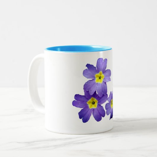 Frühlingsblumen Zwei-Tonen-Tasse Zweifarbige Tasse (Vorderseite Links)