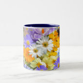 Frühlingsblumen Zweifarbige Tasse (Mittel)