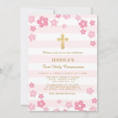 Frühlingsblumenausweis erster heiliger Kommune Ein Einladung (Vorderseite)