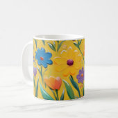 Frühlingsblumendesign Kaffeetasse (Vorderseite Links)