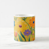Frühlingsblumendesign Kaffeetasse (Mittel)