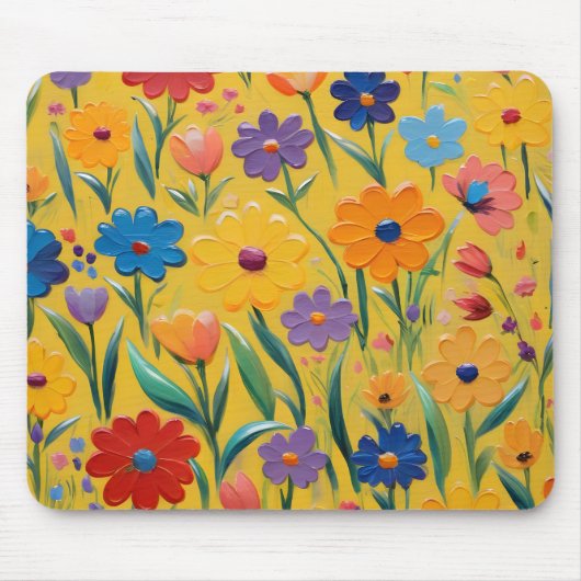 Frühlingsblumendesign Mousepad (Vorne)