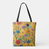 Frühlingsblumendesign Tasche (Rückseite)