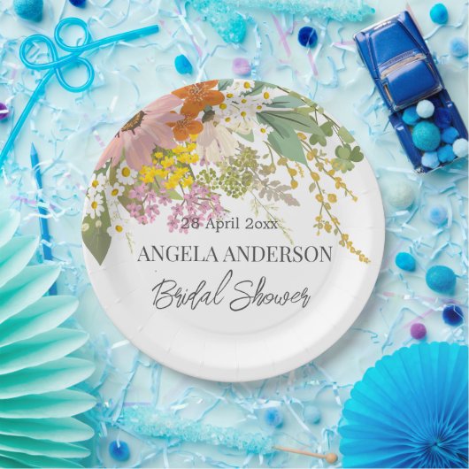 Frühlingsblumengarten Brautparty Papier Untersetze Pappteller (Party)