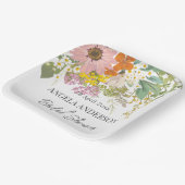 Frühlingsblumengarten Brautparty Papier Untersetze Pappteller (Gewinkelt)