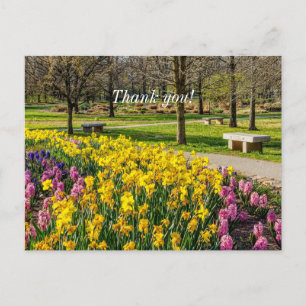 Frühlingsblumengarten Dankeschön Postkarte